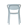 Fauteuil NOON empilable - Bleu Gris