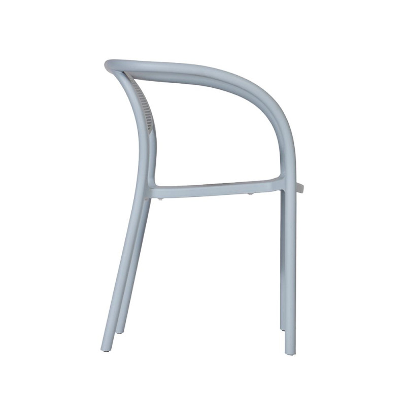 Fauteuil NOON empilable - Bleu Gris