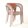 Fauteuil NOON empilable - Bleu Gris