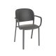 Fauteuil TRENA polypro et fibre de verre empilable - Anthracite