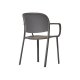 Fauteuil TRENA polypro et fibre de verre empilable - Anthracite