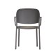 Fauteuil TRENA polypro et fibre de verre empilable - Anthracite