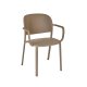 Fauteuil TRENA polypro et fibre de verre empilable - Taupe