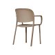 Fauteuil TRENA polypro et fibre de verre empilable - Taupe