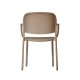 Fauteuil TRENA polypro et fibre de verre empilable - Taupe
