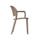 Fauteuil TRENA polypro et fibre de verre empilable - Taupe