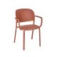 Fauteuil TRENA polypro et fibre de verre empilable - Terracotta