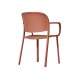Fauteuil TRENA polypro et fibre de verre empilable - Terracotta