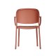 Fauteuil TRENA polypro et fibre de verre empilable - Terracotta