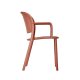 Fauteuil TRENA polypro et fibre de verre empilable - Terracotta