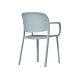 Fauteuil TRENA polypro et fibre de verre empilable - Bleu Gris