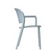 Fauteuil TRENA polypro et fibre de verre empilable - Bleu Gris