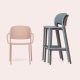 Fauteuil TRENA polypro et fibre de verre empilable - Soft Pink