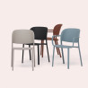 Chaise TRENA polypro et fibre de verre empilable - Anthracite