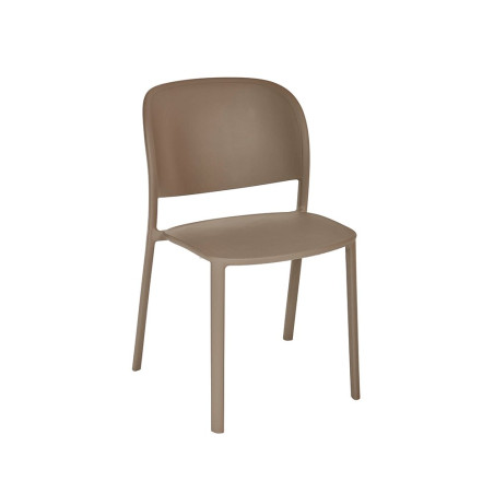 Chaise TRENA polypro et fibre de verre empilable - Taupe