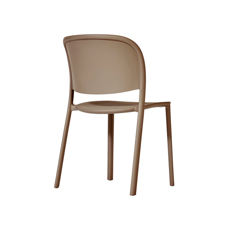Chaise TRENA polypro et fibre de verre empilable - Taupe