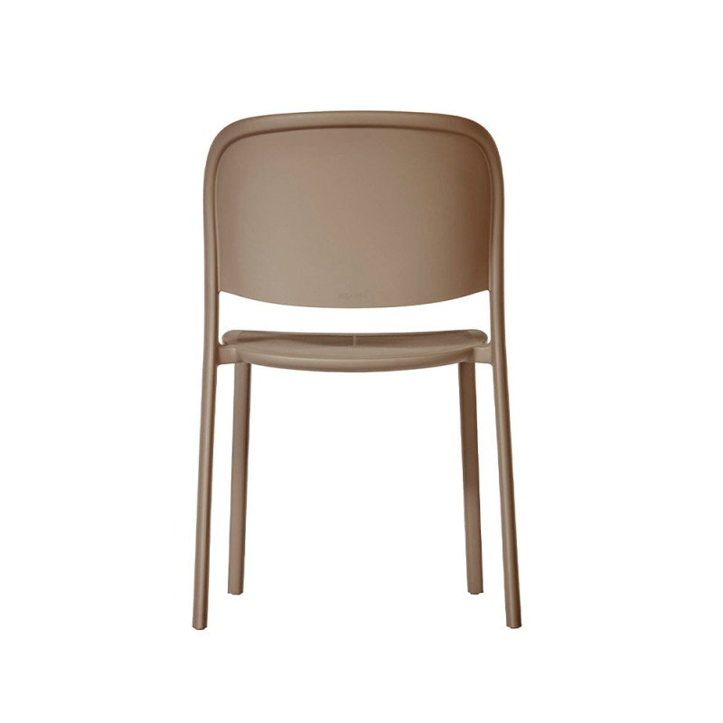 Chaise TRENA polypro et fibre de verre empilable - Taupe