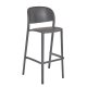Tabouret TRENA polypro et fibre de verre empilable - Anthracite