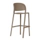Tabouret TRENA polypro et fibre de verre empilable - Taupe