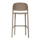 Tabouret TRENA polypro et fibre de verre empilable - Taupe