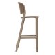 Tabouret TRENA polypro et fibre de verre empilable - Taupe