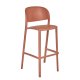 Tabouret TRENA polypro et fibre de verre empilable - Terracotta