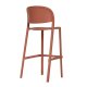 Tabouret TRENA polypro et fibre de verre empilable - Terracotta