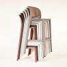 Tabouret TRENA polypro et fibre de verre empilable - Bleu Gris