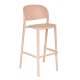 Tabouret TRENA polypro et fibre de verre empilable - Soft Pink