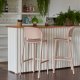 Tabouret TRENA polypro et fibre de verre empilable - Soft Pink
