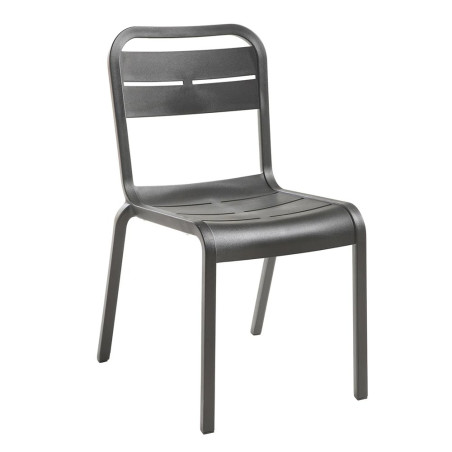 Chaise CANNES en polypro et fibre de verre haute résistance - Anthracite