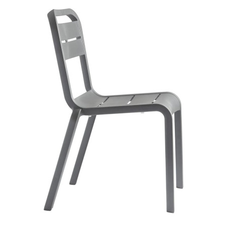 Chaise CANNES en polypro et fibre de verre haute résistance - Anthracite