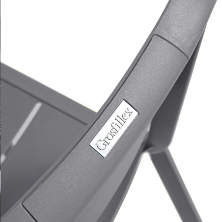 Chaise CANNES en polypro et fibre de verre haute résistance - Anthracite