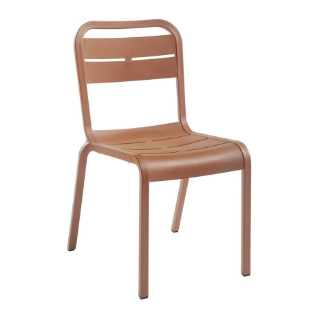 Chaise CANNES en polypro et fibre de verre haute résistance - Terracotta