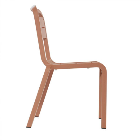 Chaise CANNES en polypro et fibre de verre haute résistance - Terracotta