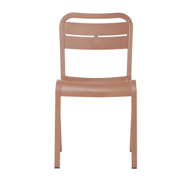 Chaise CANNES en polypro et fibre de verre haute résistance - Terracotta