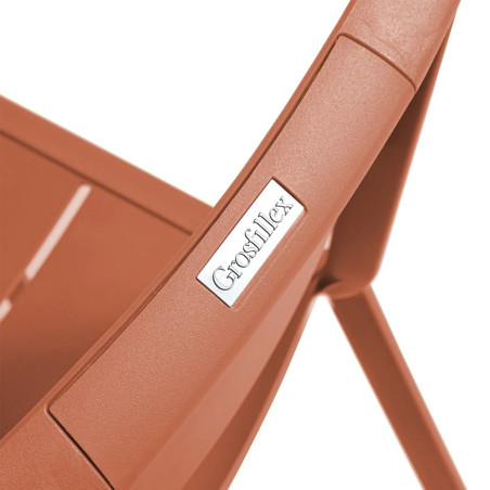 Chaise CANNES en polypro et fibre de verre haute résistance - Terracotta