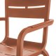 Fauteuil CANNES en polypro et fibre de verre haute résistance - Terracotta