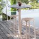 Tabouret CANNES en polypro et fibre de verre haute résistance - Havane