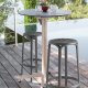 Tabouret CANNES en polypro et fibre de verre haute résistance - Anthracite