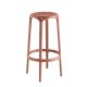 Tabouret CANNES en polypro et fibre de verre haute résistance - Terracotta