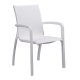 Fauteuil SUNSET microban® high-techantibactérien empilable - Blanc glacier/Toile blanche