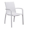 Fauteuil SUNSET microban® high-techantibactérien empilable - Blanc glacier/Toile blanche