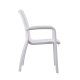 Fauteuil SUNSET microban® high-techantibactérien empilable - Blanc glacier/Toile blanche