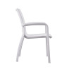 Fauteuil SUNSET microban® high-techantibactérien empilable - Blanc glacier/Toile blanche