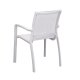 Fauteuil SUNSET microban® high-techantibactérien empilable - Blanc glacier/Toile blanche