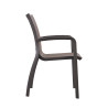 Fauteuil SUNSET microban® high-techantibactérien empilable - Bronze/Toile Cognac