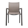 Fauteuil SUNSET microban® high-techantibactérien empilable - Bronze/Toile Cognac