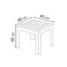 Table basse MIAMI - Lin - 1,7 kg - Hauteur 35 cm - 40x40 cm