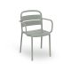 Fauteuil COMO en polypro et fibre de verre empilable - Gris Vert